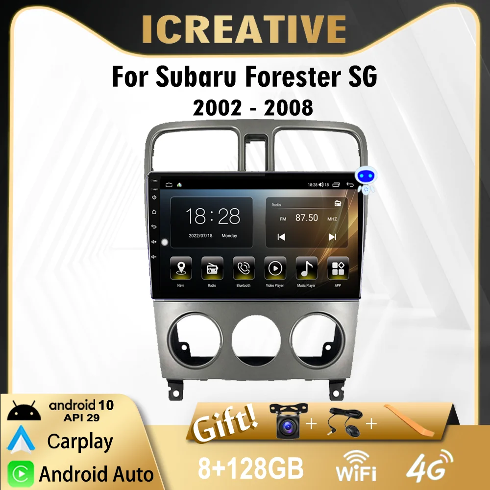 

8G 128G Android 10.0 For Subaru Forester SG 2002 - 2008 Car Radio Video Player Auto BT Multimedia GPS Stereo 1din No 2din HU DVD