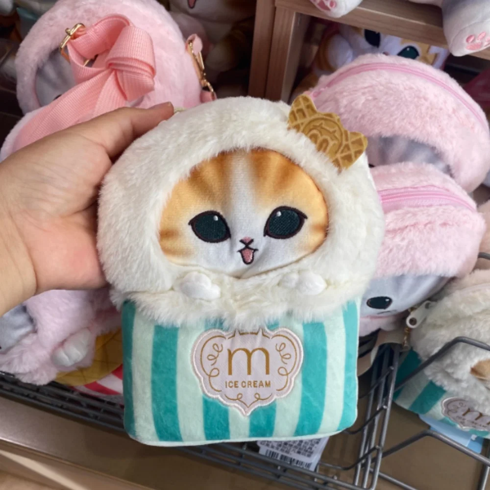 Фото Плюшевый кошелек-монетница Mofusand Cat Ice Cream Collection: милая аниме-игрушка, подарок на день рождения и Рождество №5