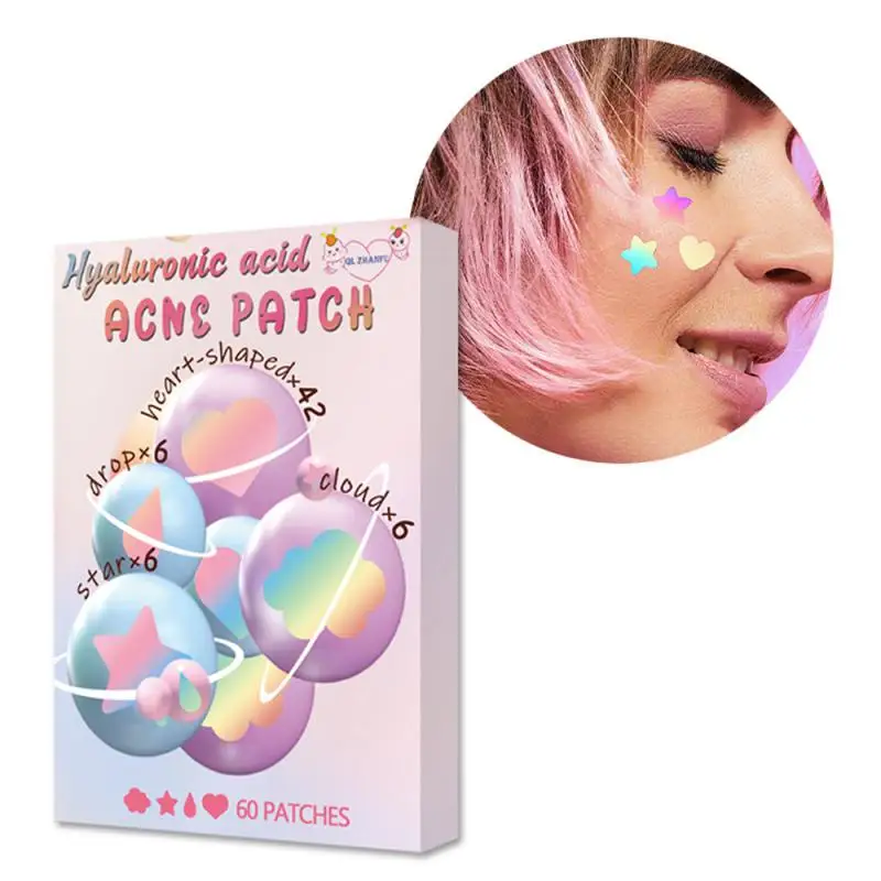 

QLZHANFU Multi-Shaped Facial Stickers Pimple Stickers Acne Removal Concealer Face Star Stickers Facial Decoration Skin Care