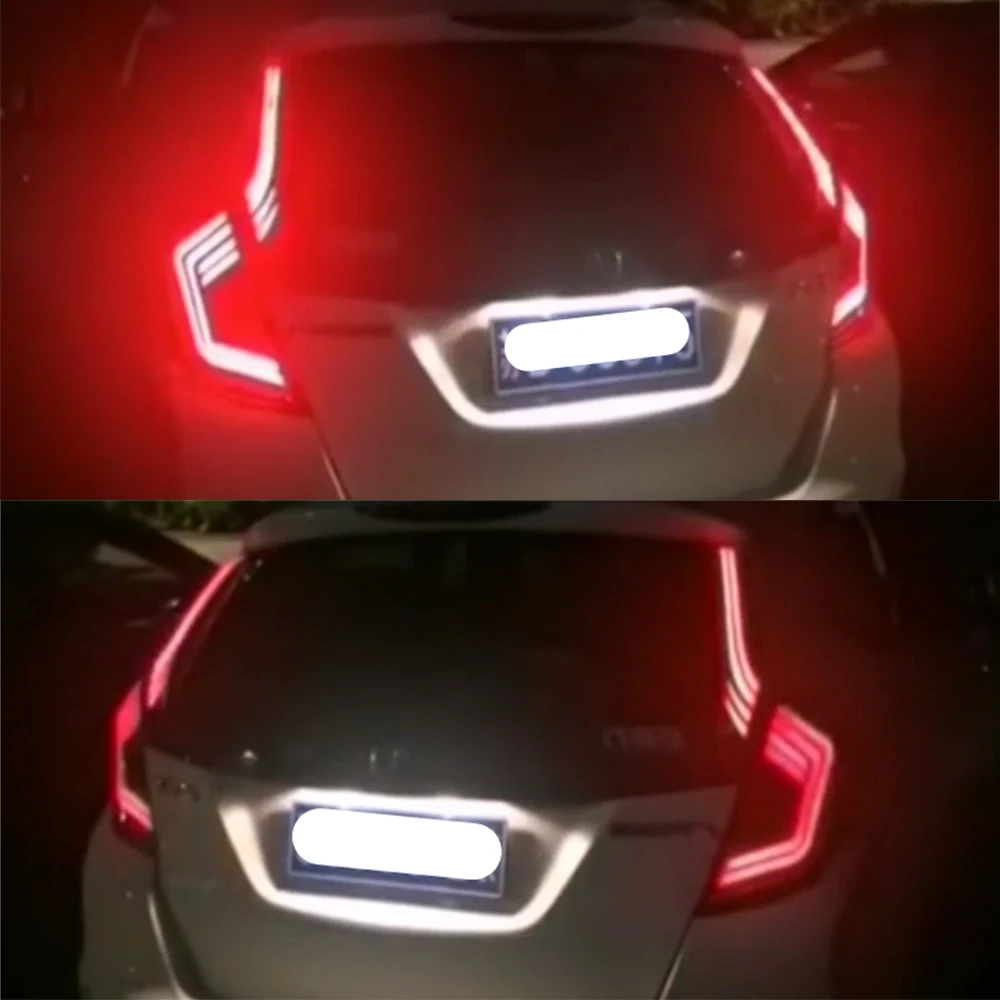 Задние фонари для Honda Jazz Fit GK5 2014 2015 2016 2017 2018 светодиодные задние противотуманные