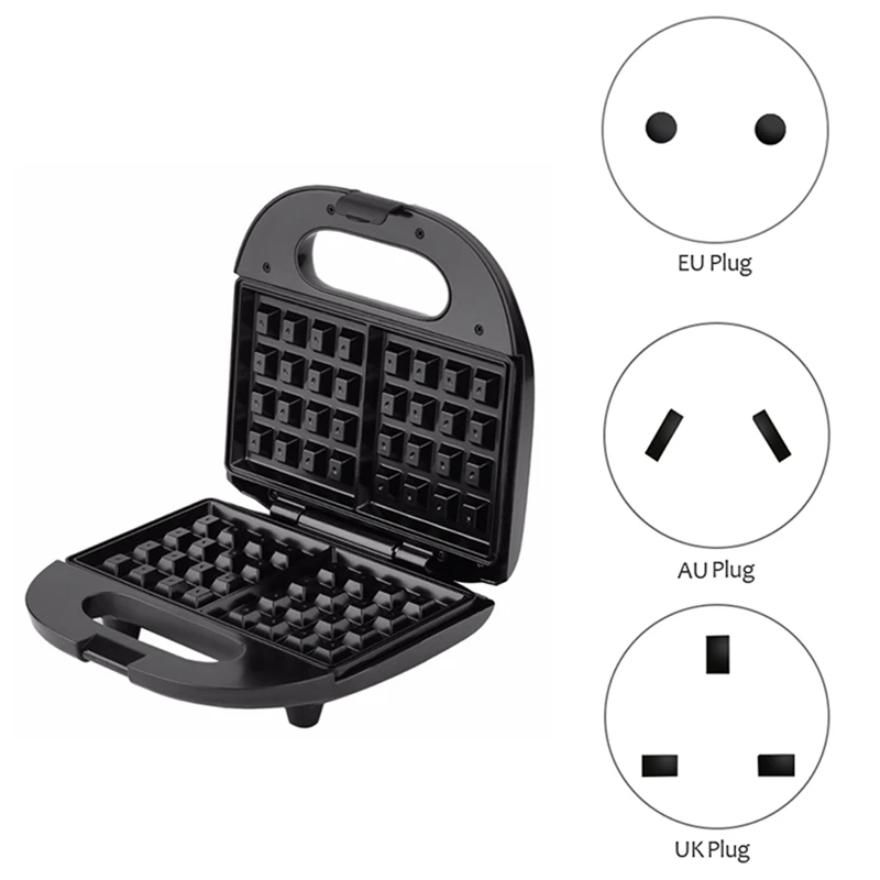 

6Mold Plates Panini Press Grill Indoor Sandwich Grill Portable Panini Press Easy Store Mini Sandwich Makers