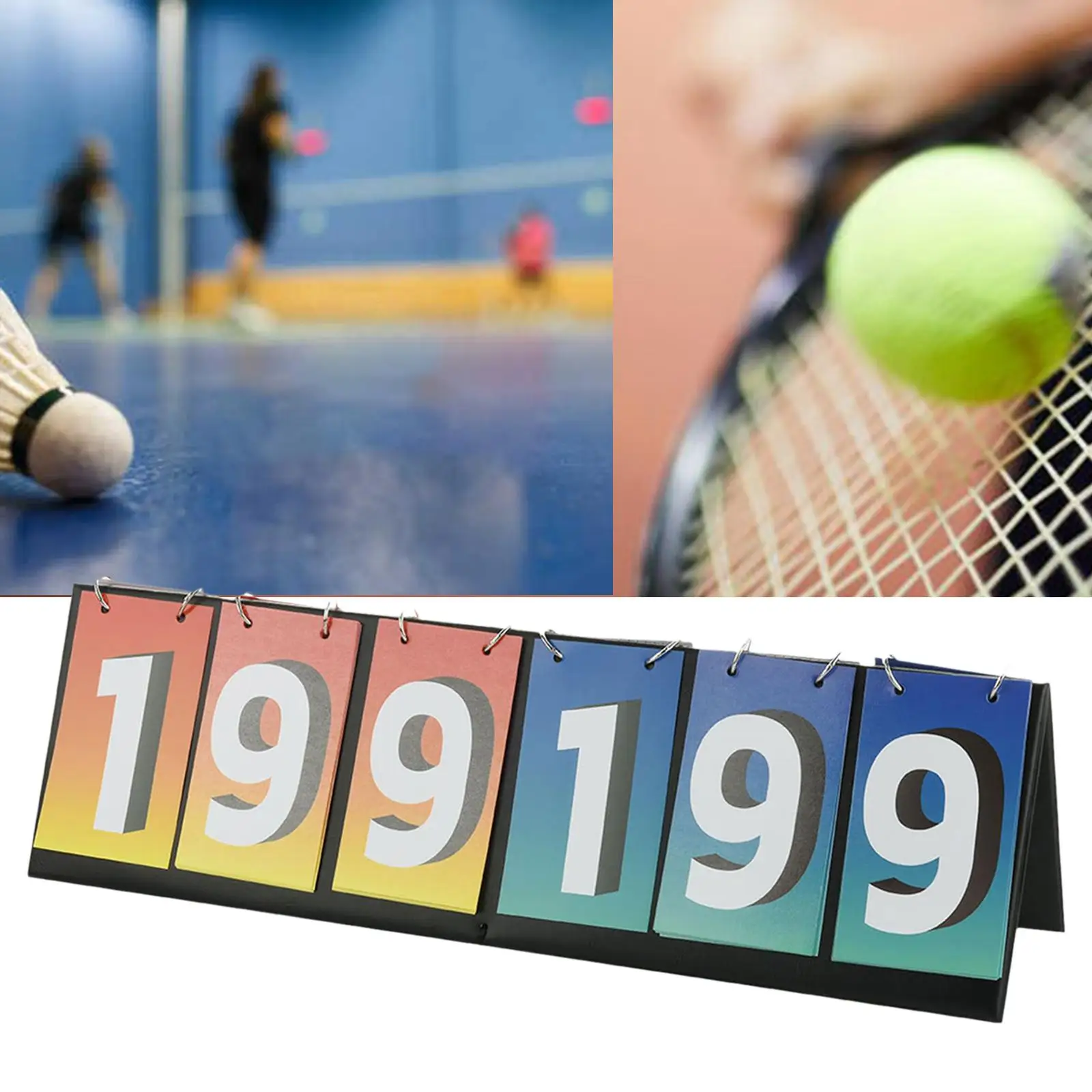 

Portable Tabletop Scoreboard 6 Scoreboard Scoring for Basketball Scorekeeper Baseball Badminton Hockey