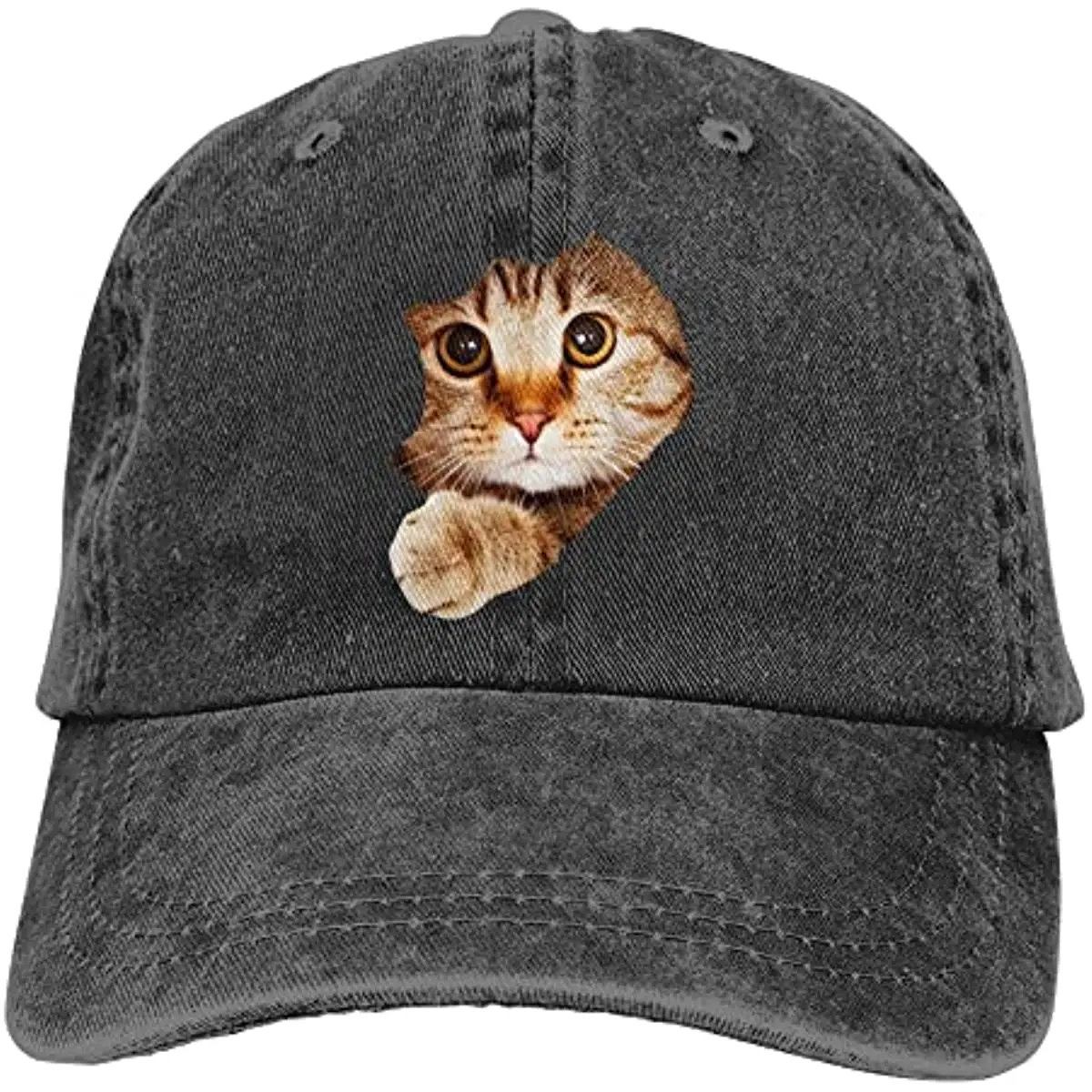

3d Cute Cat Washable Baseball Cap Hat Adjustable Strapback Hats Mom Hat for Women Men Adult Unisex Four Seasons