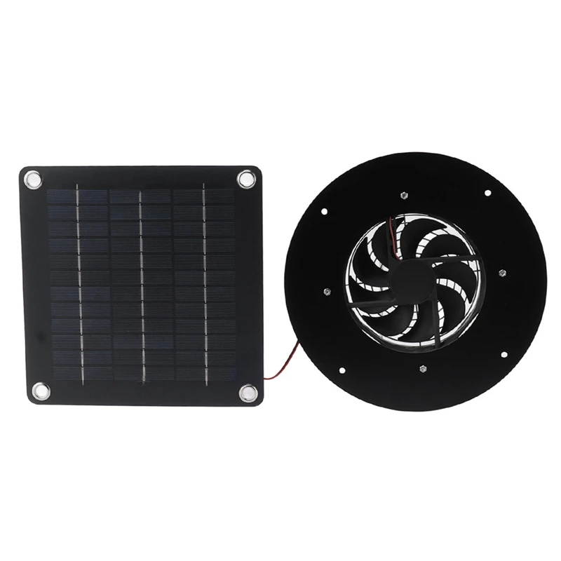 

Solar Panel Exhaust Fan, 20W Black ABS For Greenhouses, Pet Houses, Small Chicken Coops, Sheds, Window Exhaust
