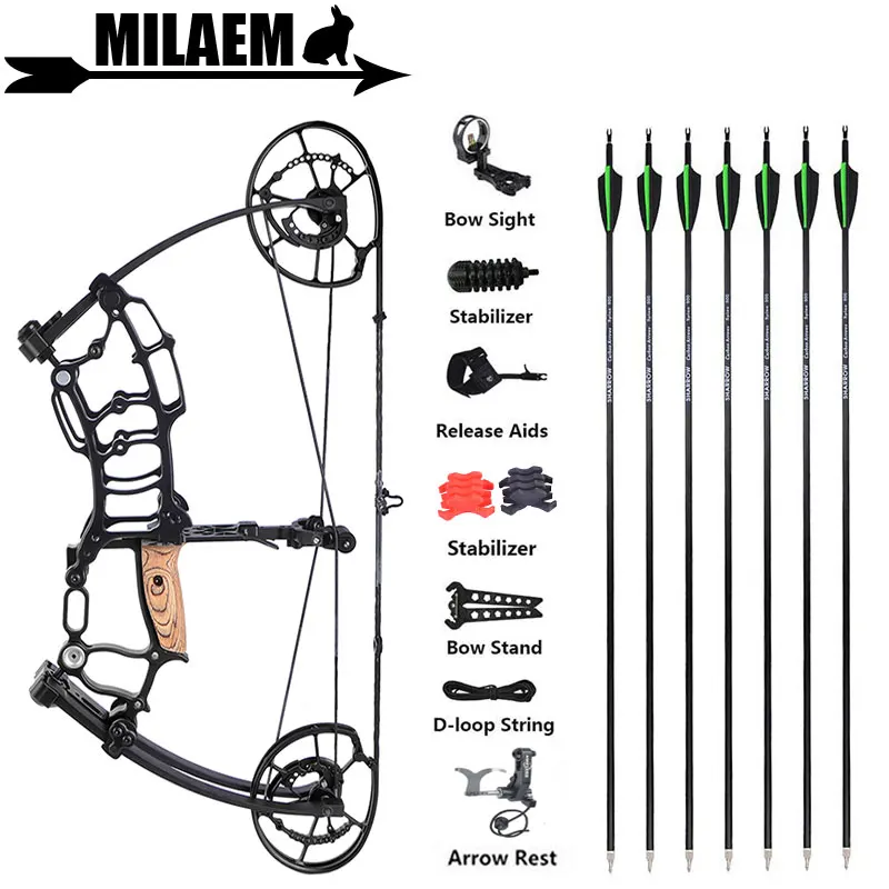 

Archery Compound Bow 40-65lbs Adjustable Short Axis Shooting Steel Ball Bow Outdoor Bow And Arrow Shooting Accessories