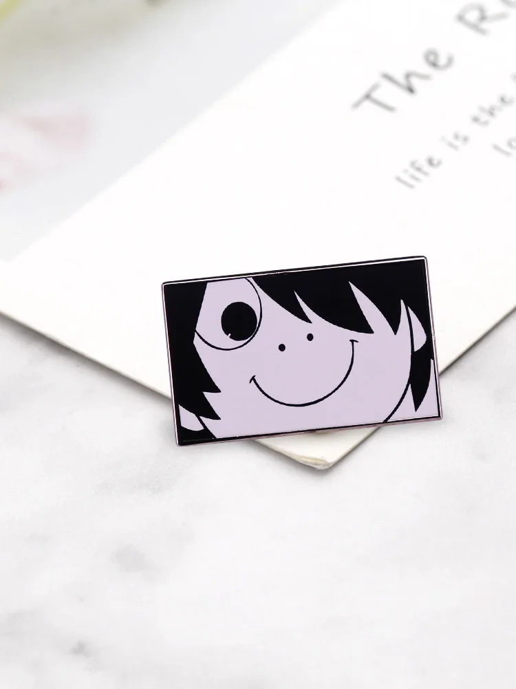 Bakemonogatari эмалевая булавка Забавный манга лицо Araragi Koyomi брошь вампир аниме значок