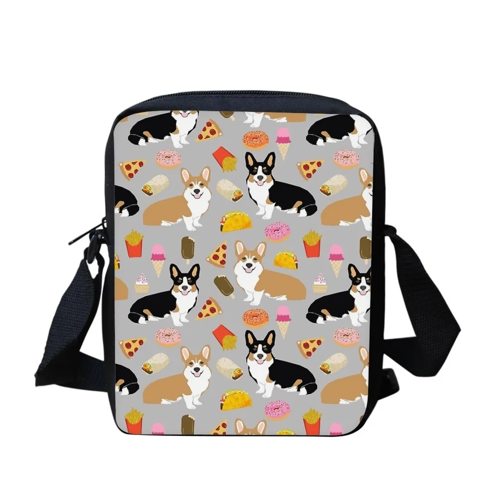 Сумка на плечо для девочек-подростков, милый мультяшный мессенджер с принтом кота и собаки, миниатюрный рюкзак из искусственной кожи для детского сада