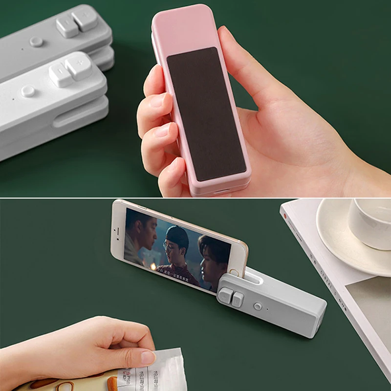 

Портативный термоуплотнитель 2 в 1, компактный ручной вакуумный аппарат для запечатывания пищи, закусок, пластиковые пакеты для хранения, упаковочный пакет