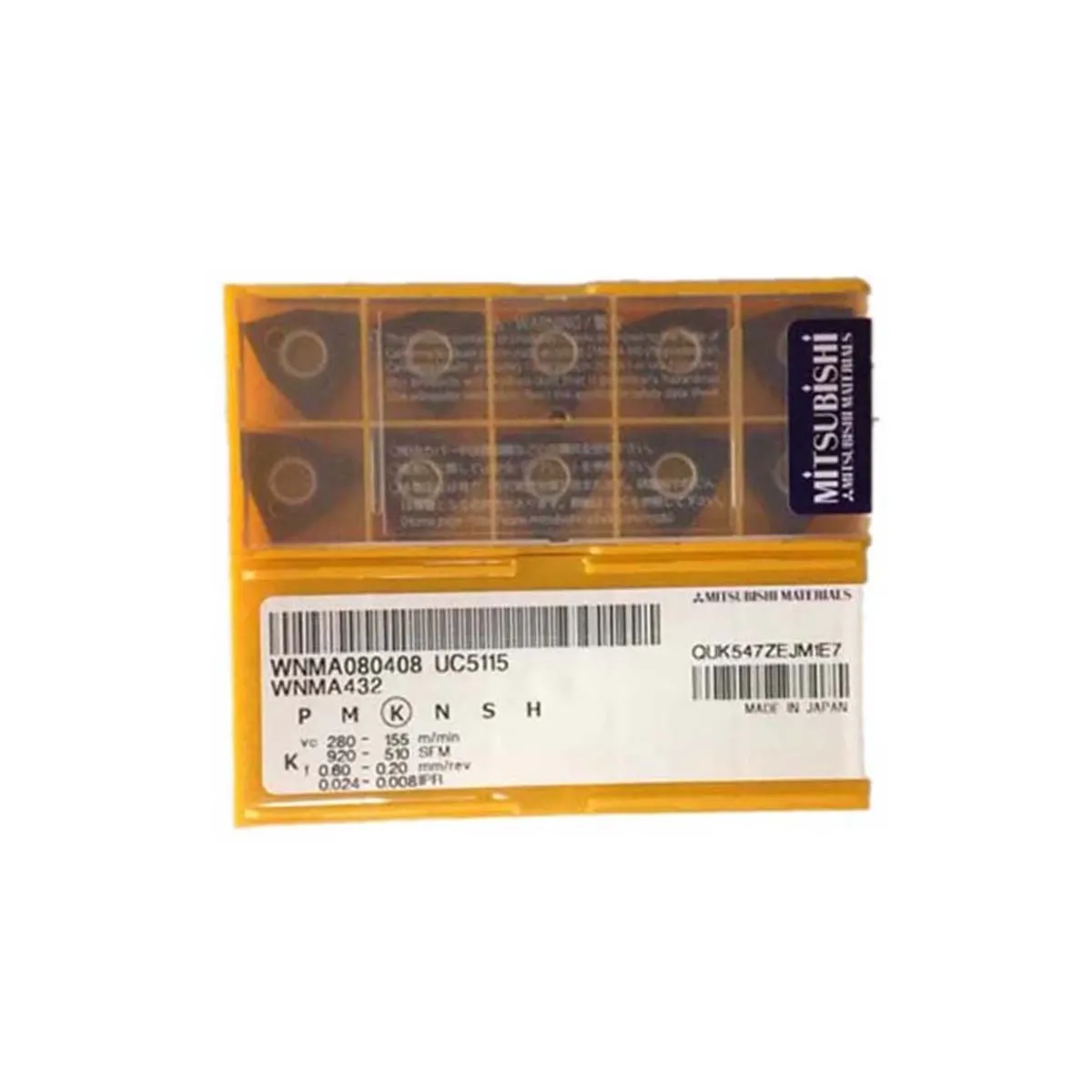

Mitsubish i 100% Original WNMA WNMA08 WNMA0804 WNMA080412 UC5115 WNMA080408 UC5115 Medium-Roughing Carbide Turning Inserts