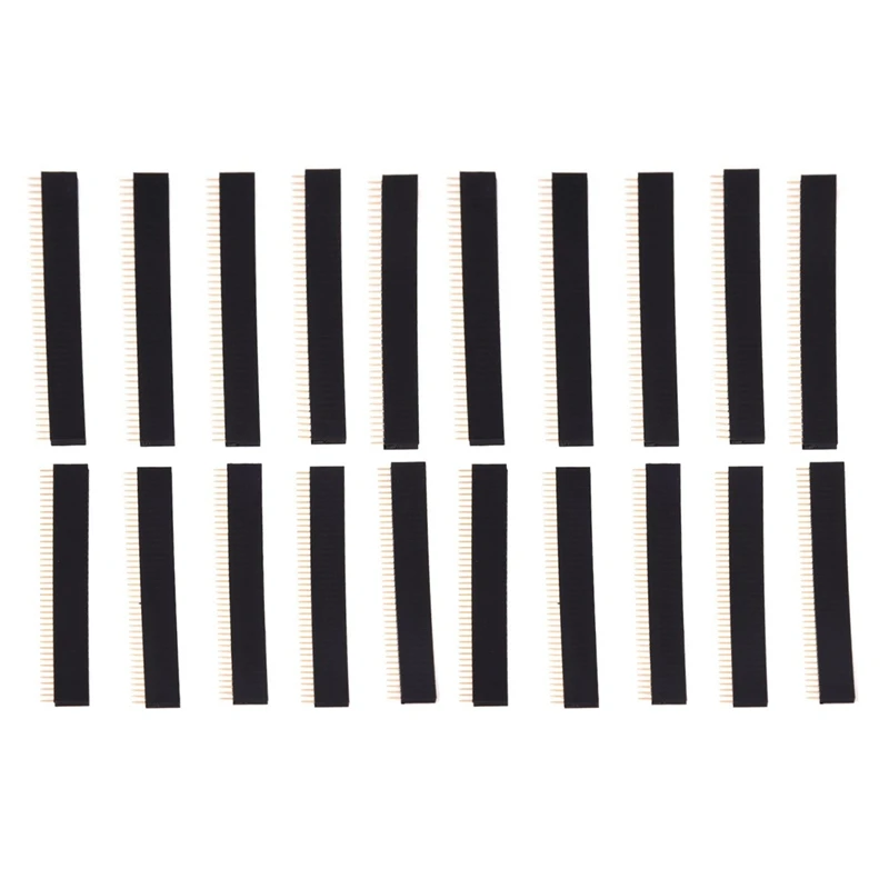 

20 Pcs 1X40 Pin 2.54mm Pitch Straight Single Row PCB Female Pin Headers
