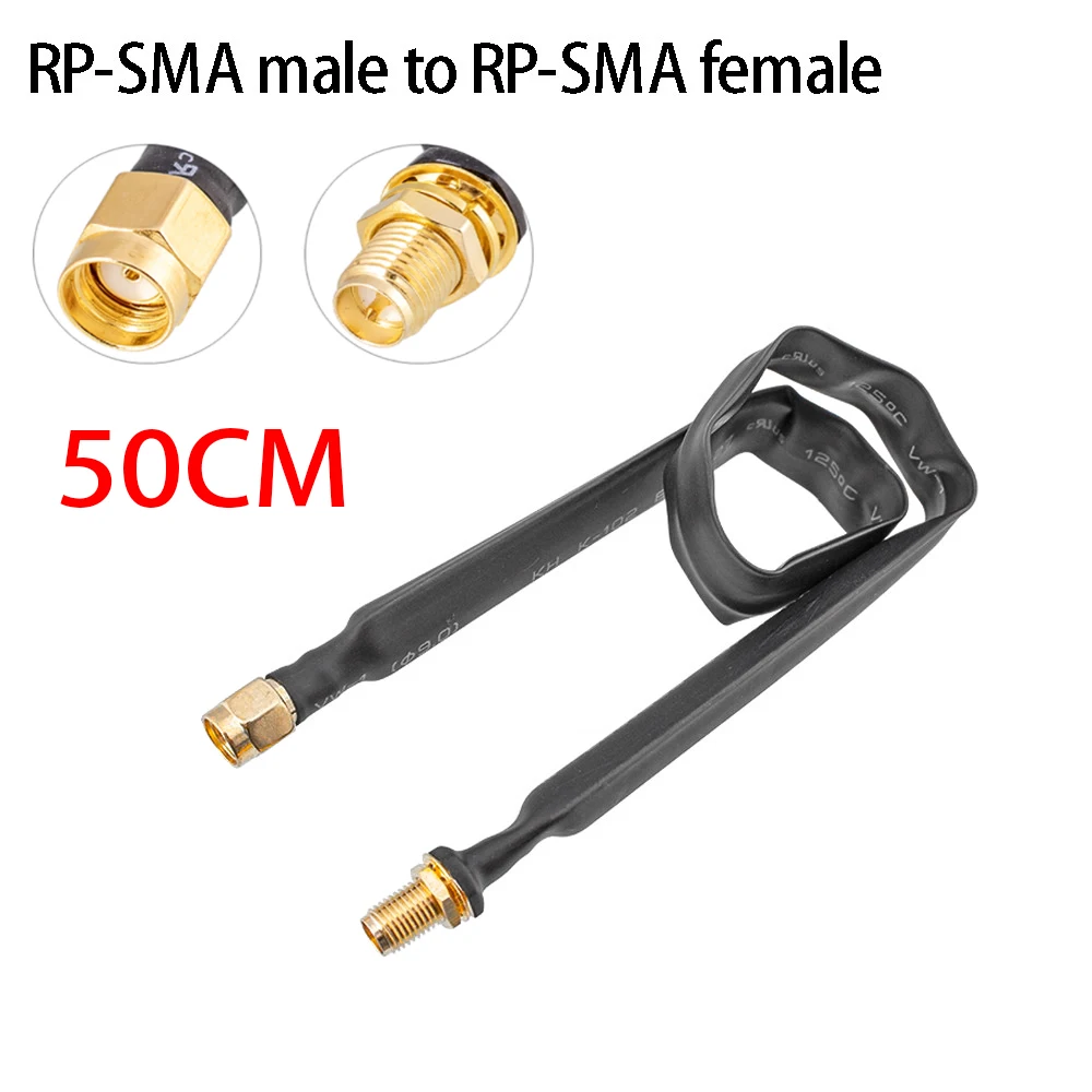 RP-SMA Male To RP-SMA Female Extension Cable 50cm Helium Hotspot Miner Antenna LoRa Flat-Window Door Feed Coaxial Cable