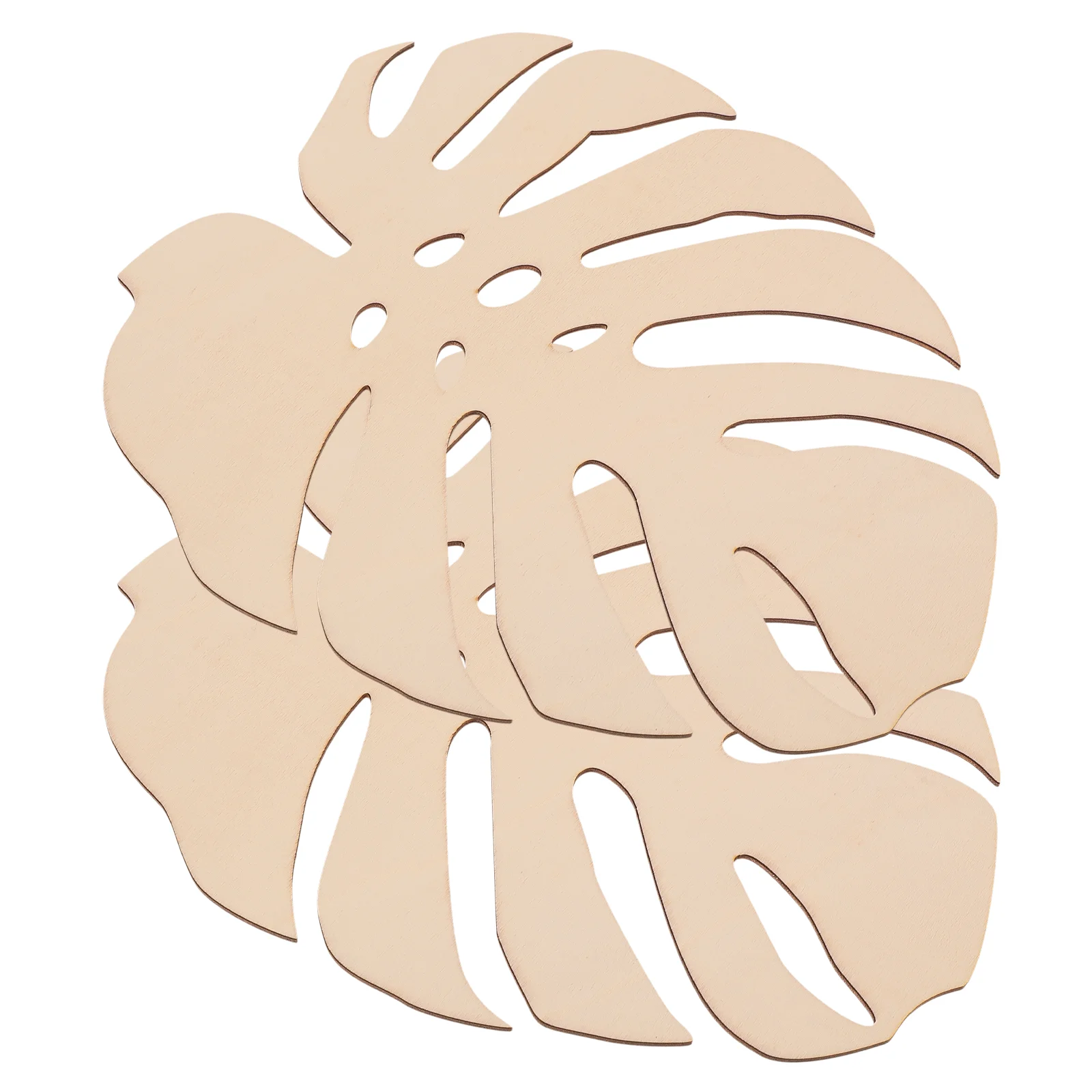 

2 Pcs Wooden Monstera Unpainted Leaf Shaped Cutouts Kids' Room Décor Crafts Tags Decor DIY Hanging Color Crafting Blank