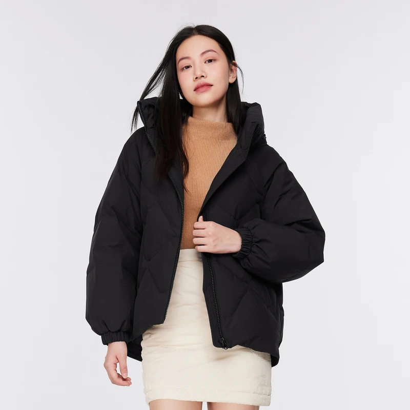 

BOSIDENG 2023 new down jacket women puffer Jacket Hooded Jacket warm light casual outwear B20145948E