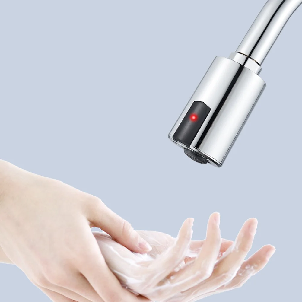 

Бесконтактный надувной смеситель с автоматическим датчиком, Водосберегающие краны для кухни и ванной, кухонные аксессуары с защитой от пер...