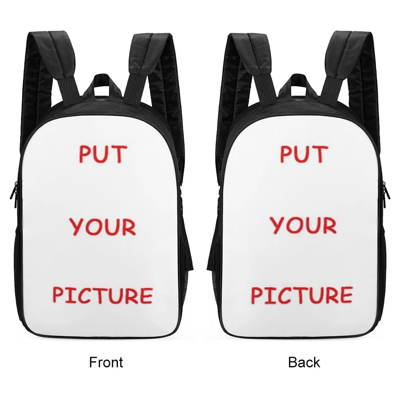 Custom Print School Bags Children's Backpack Multifunctional Book Bag Breathable Shoulder Straps Put Your Pattern 17inch