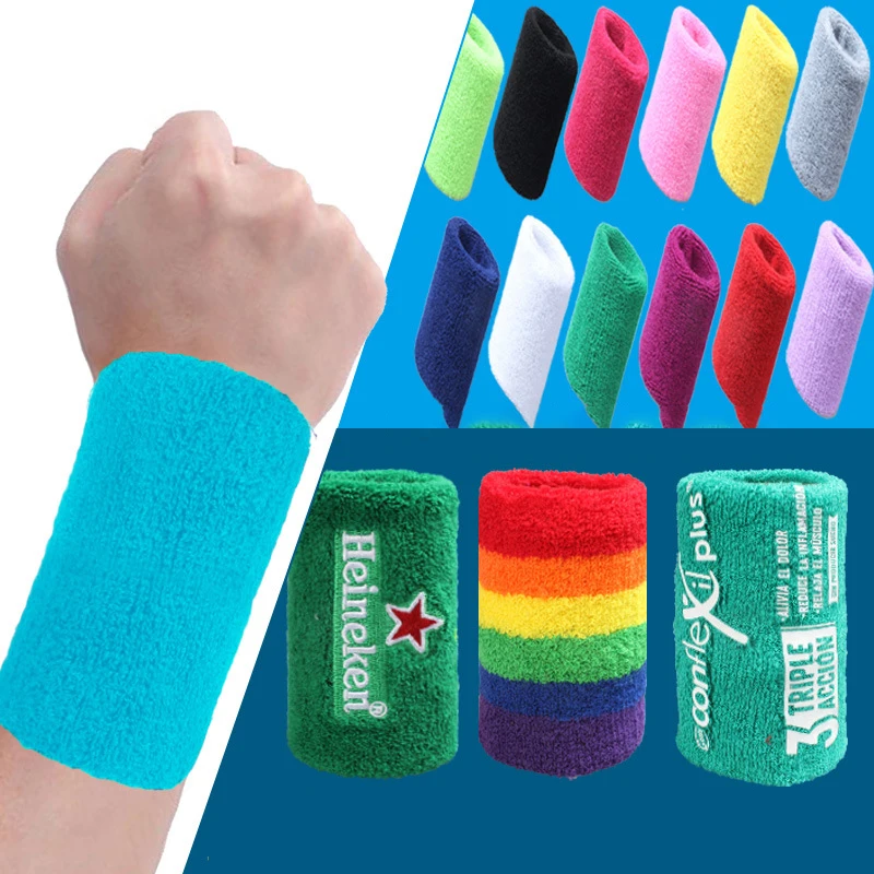 

1 Pcs Wristbands Sport Sweatband Hand Band Sweat Wrist Support Brace Wraps Guards For Gym Volleyball Basketball Hot