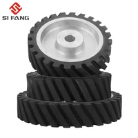 150200250mm serrated belt grinder contact wheel rubber wheel for abrasive sanding belt