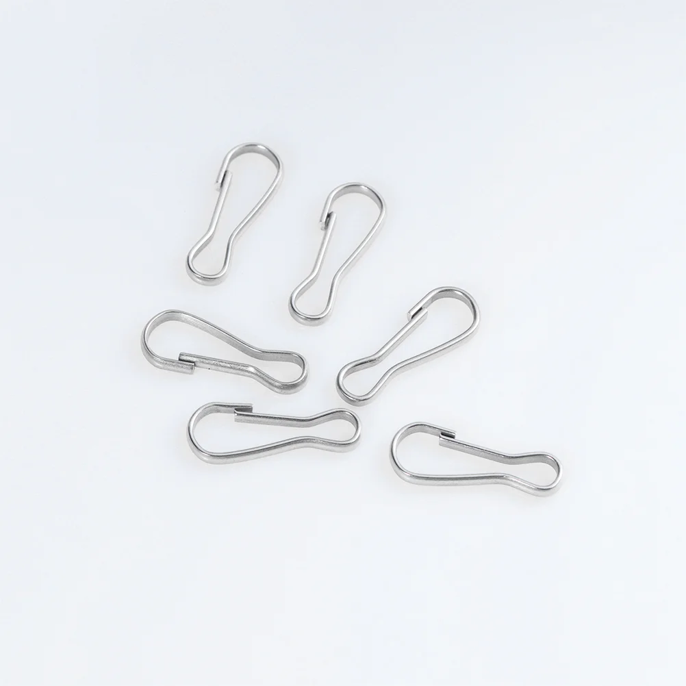 100 шт. пружинные пряжки из нержавеющей стали карабины ремешки цепочка для ключей