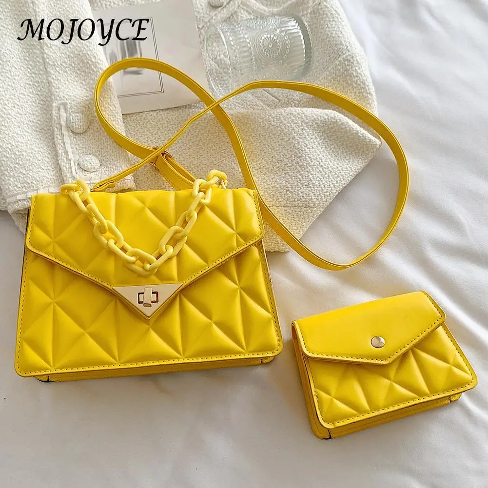 

Комплект женских сумок из 2 предметов, элегантные сумки на плечо в клетку со стразами, кожаные композитные сумки через плечо, дизайнерская ж...