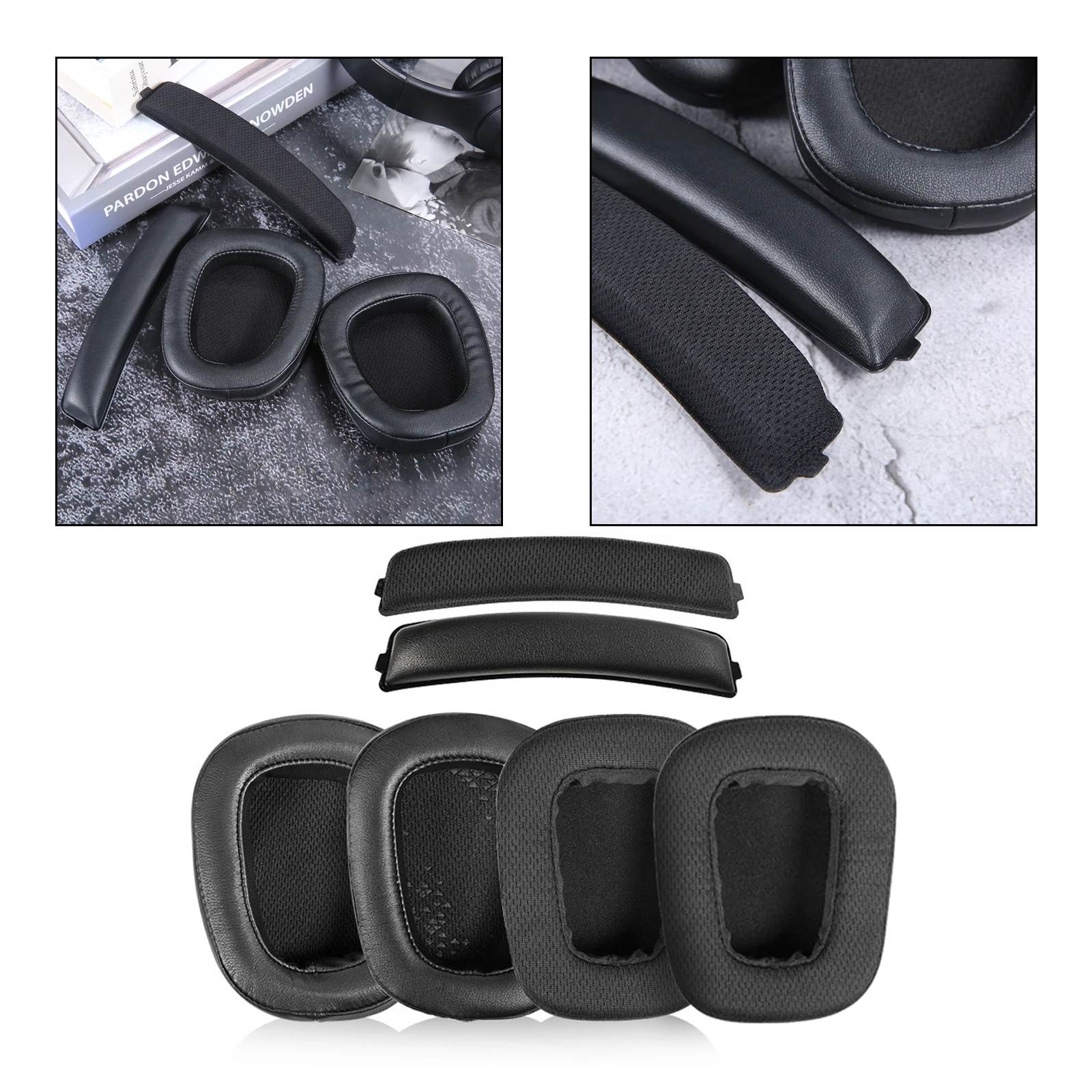 

1 пара, амбушюры и повязки на голову для игровой гарнитуры Logitech G633 G933