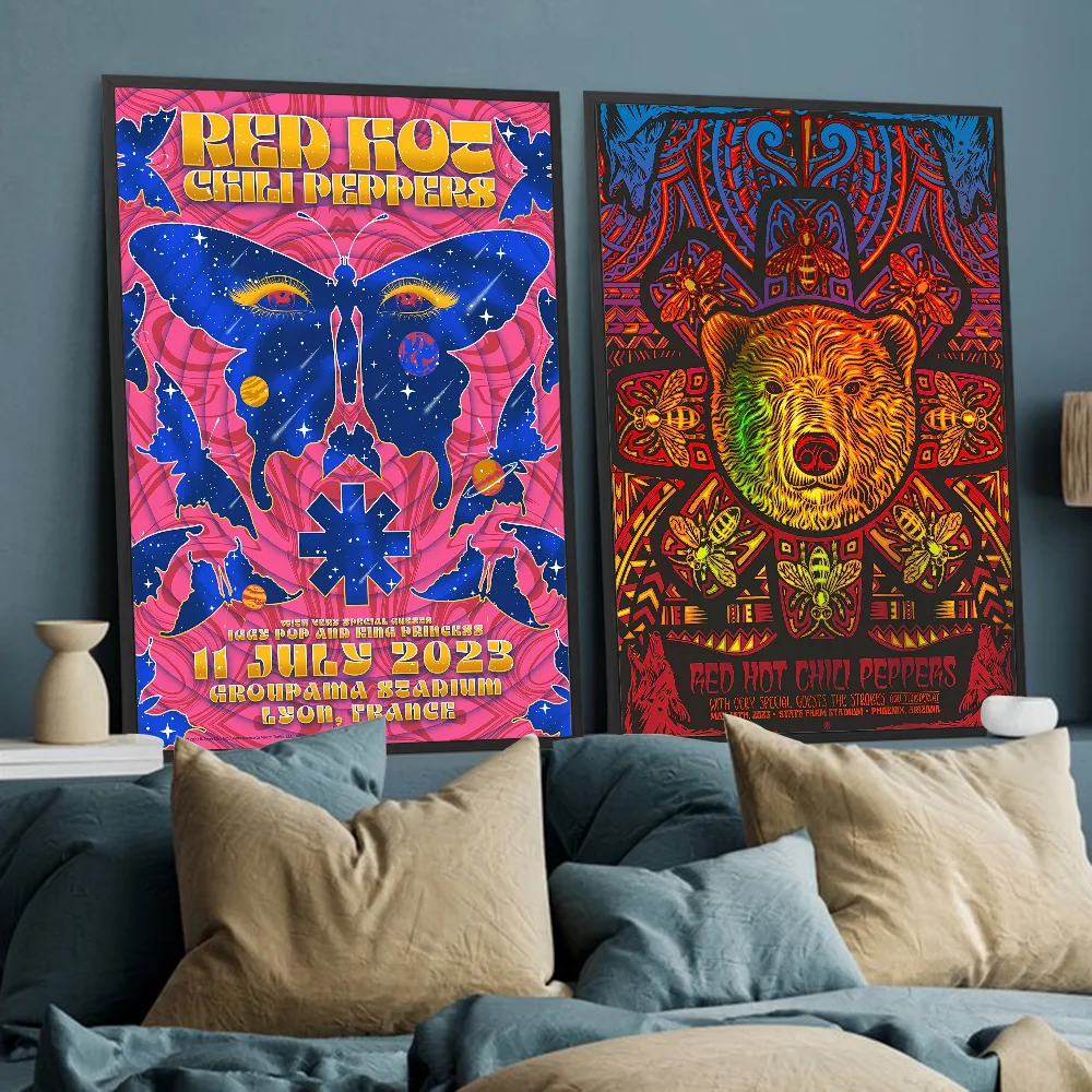 Красный Горячий Чили Классический Винтажный Постер Популярная Рок-группа