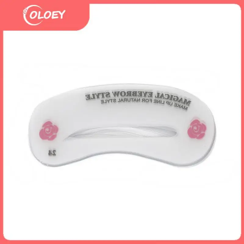 

24 шт., трафареты для бровей, многоразовые