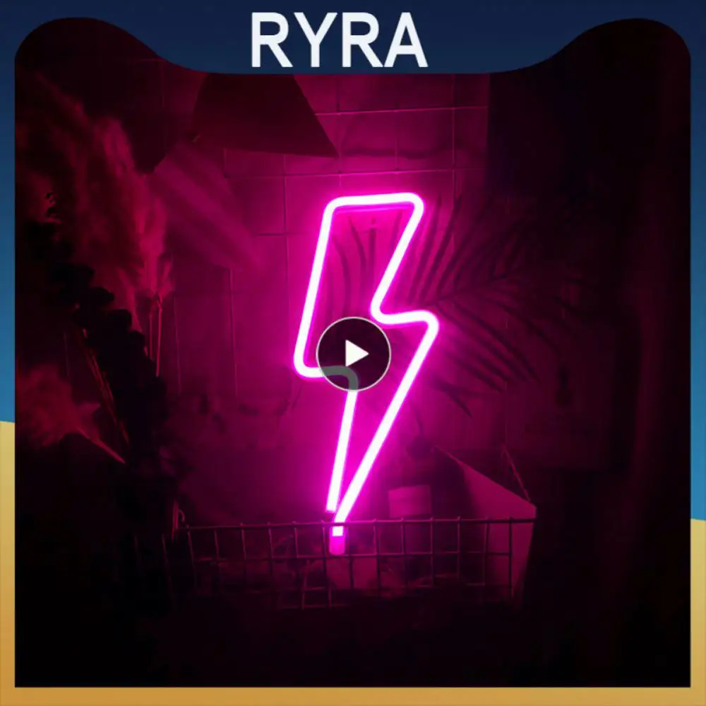 

Plastic Wall Hanging Lights Usb Interface Design Led Neon Lamp Dry Battery Power Supply Neon Fulmination Light Lamp