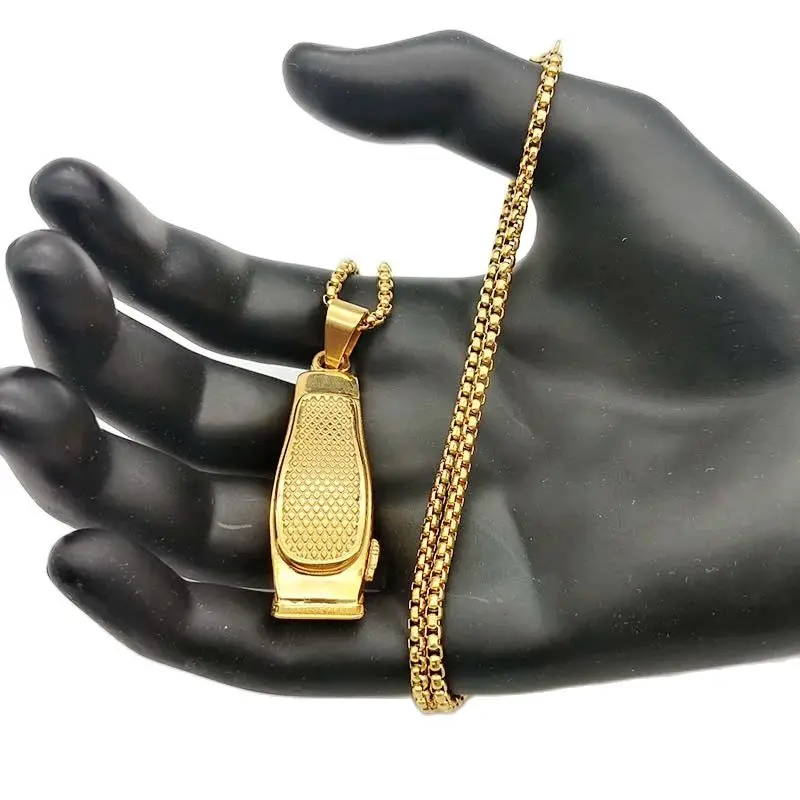 Ожерелье бритва из нержавеющей стали 316L креативная подвеска 3D для