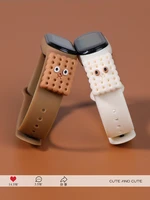 for mi band 7 6 5 4 3 watch bracelet of xiaomi mi band 4 silicone watch strap creative doll smart replacement wristband gift