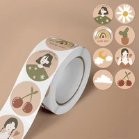 1 roll gift stickers cute self adhesive collection multi functional gift stickers sealing labels gift labels office tool