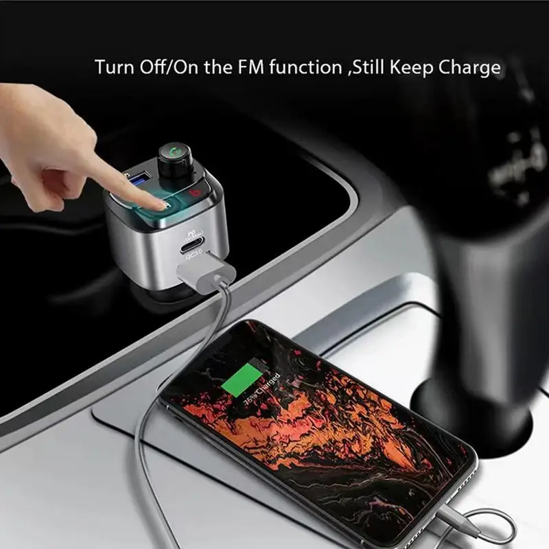 Беспроводной FM-радиопередатчик FM-радиоадаптер Музыкальный плеер Звук глубоких