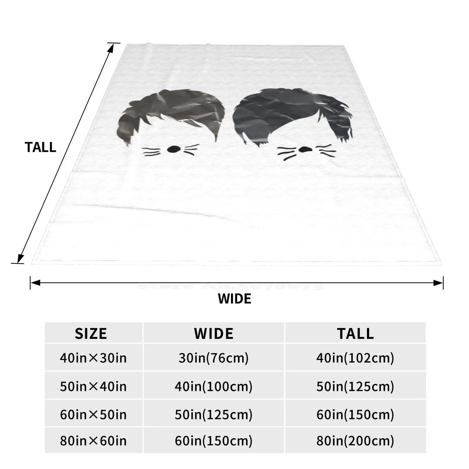Дан и Фил креативный дизайн удобное теплое фланелевое одеяло венчики волосы