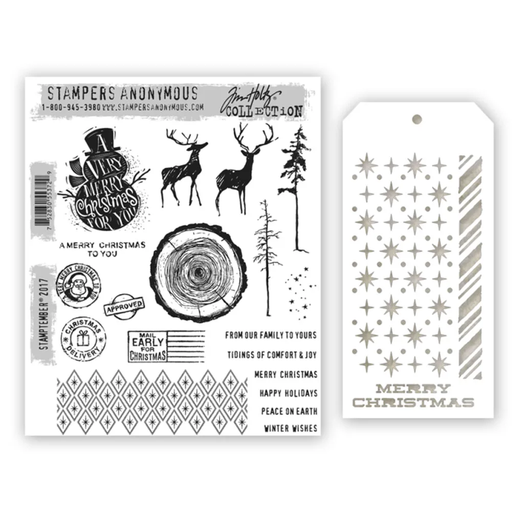 

2023 Christmas Snowman Elk Tree New Clear Stamps Stencils for Scrapbook Photo Album Decorative Embossing DIY Make Paper Crafts