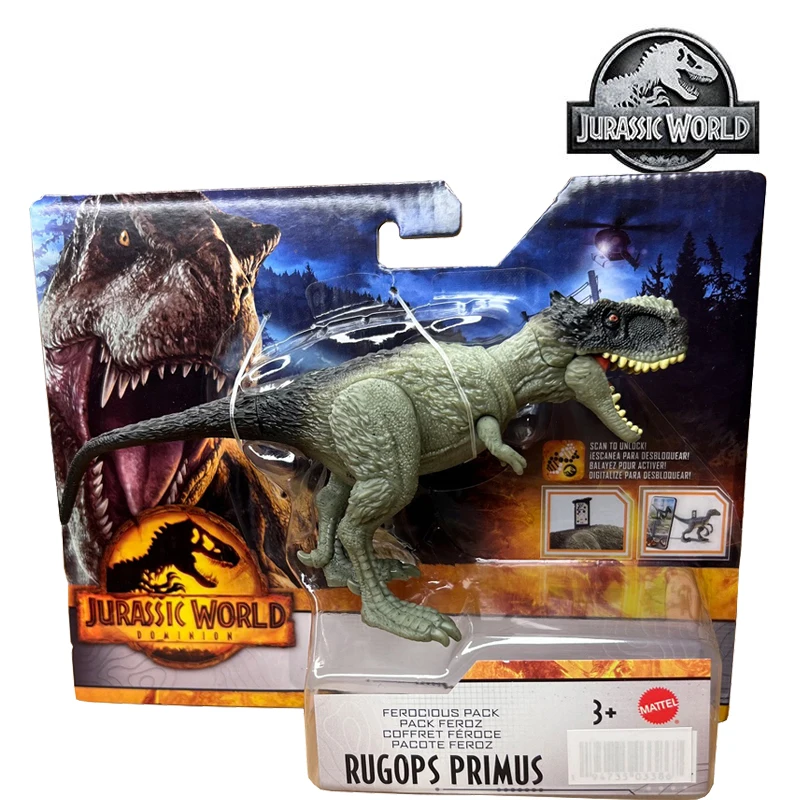 

In Stock Genuine Matter Model Jurassic World Movie Same Paragraph HDX28 Fierce Small Rugops Dinosaur Model Boy Toys