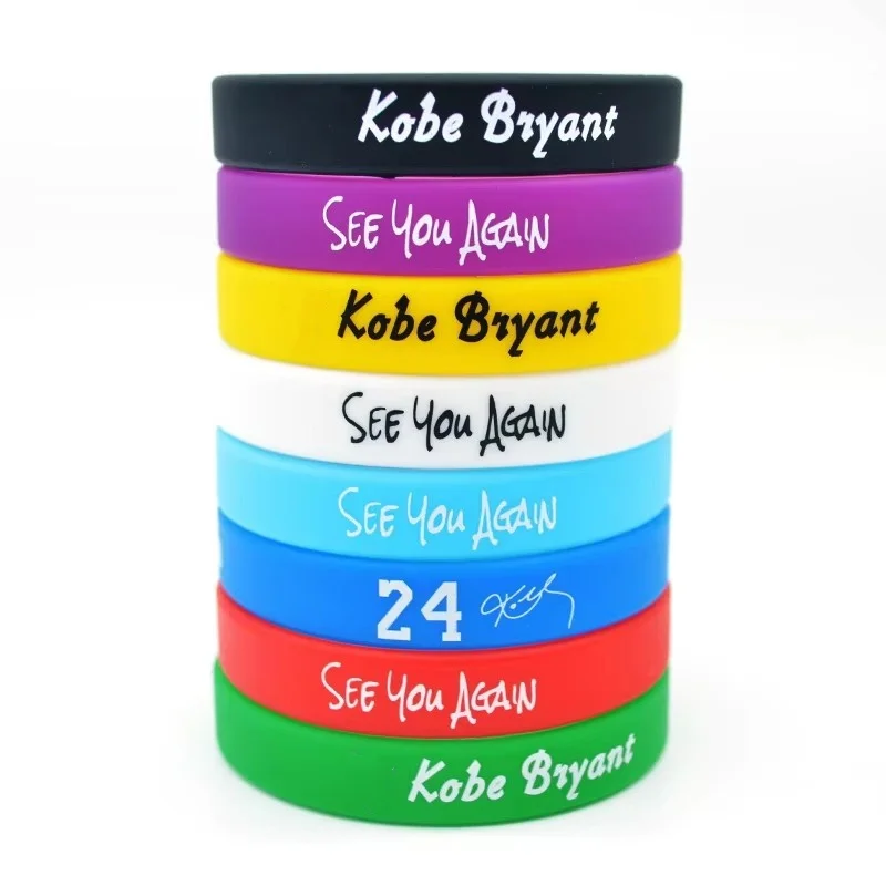 8 шт. баскетбольный спортивный браслет Kobe James Curry Owen Durant силиконовый вентилятор