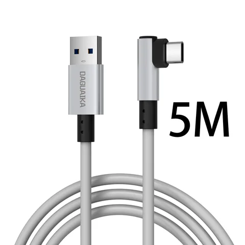 Кабель VR GQZJHOME USB A к Type C 5 м для Quest3/Quest3S, Quest2