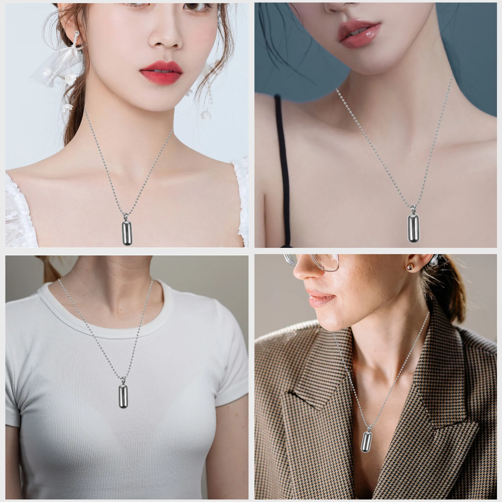 Металлическая таблетка подвеска в виде флакона духов ожерелье Miss для мужчин