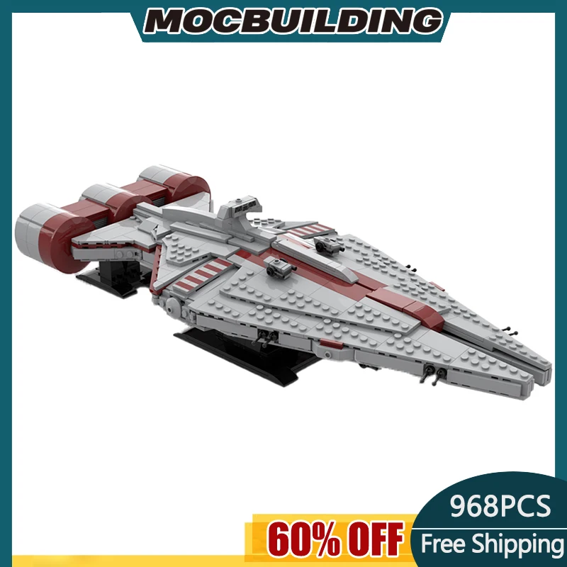 

Arquitens-Class Light Cruiser MOC Building Blocks Space Wars Creator Expert Collector Puzzle Bricks Toys