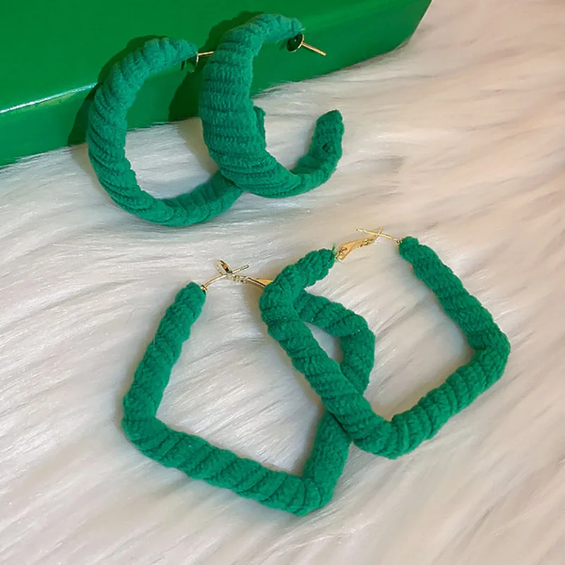 

Geometric C-shaped Square Earrings for Women Girls Korean Fashion Boucle D'oreille