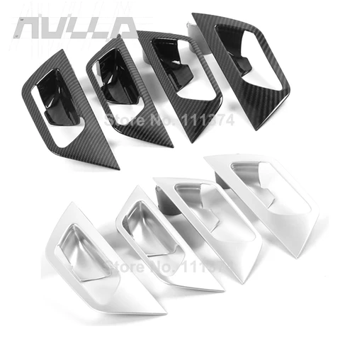 Карбон для Peugeot 5008 2017 2018 2019 2020 GT хромированная, для внутренней дверной ручки Catch Cover Trim, аксессуары для интерьера автомобиля