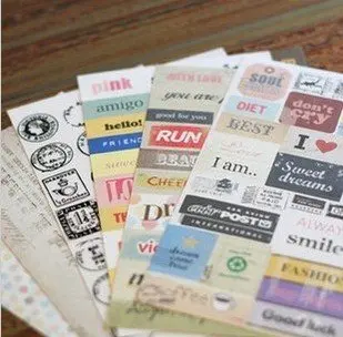 

6pcs/lot Vintage Postmarks Sticker Multifunction Cartoon DIY Paper Sticker Sign post Label