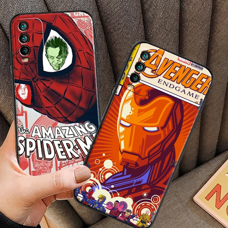 

Marvel Spiderman Phone Cases For Xiaomi Redmi 9C 8A 7A 9AT 7 8 2021 7 8 Pro Note 8 9 9T 8T Coque Carcasa Funda Back Cover