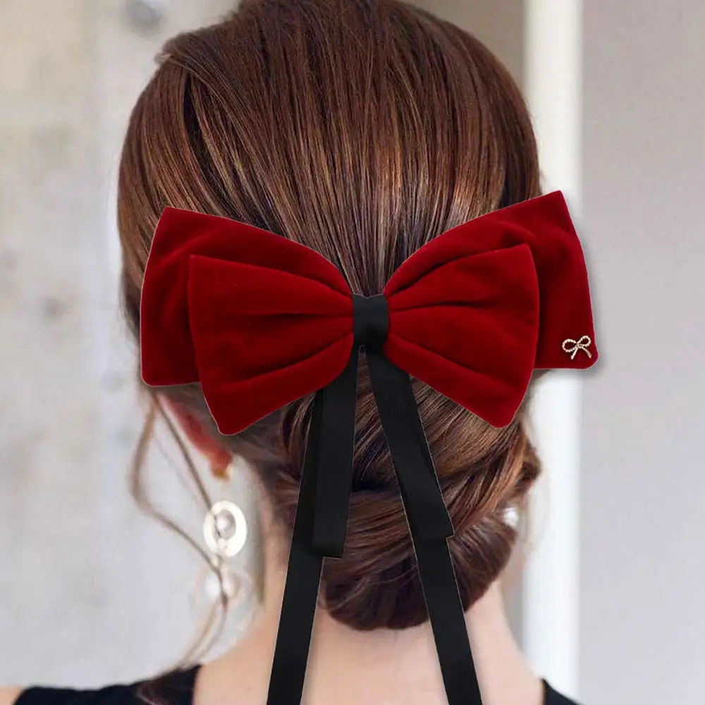 

Barrettes Gifts Side Clip Hair Clip For Girl Hair Accessories Bowknot Spring Clip Korean Style Hairpin Female Barrettes
