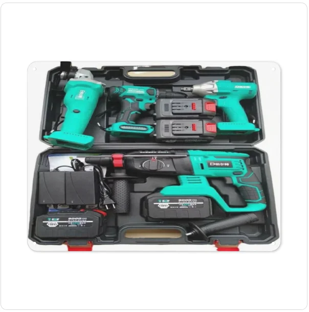 

Электродрель-перфоратор бесщеточная с литиевой батареей, 4 шт.