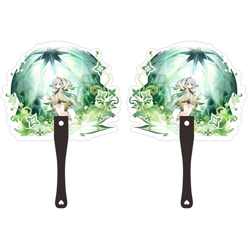 

Cartoon Genshin Impact Summer Fan Cute Zhongli Hutao Kaedehara Kazuha Xiao Nahida Cosplay Game Anime Peripheral Figure Fans Gift