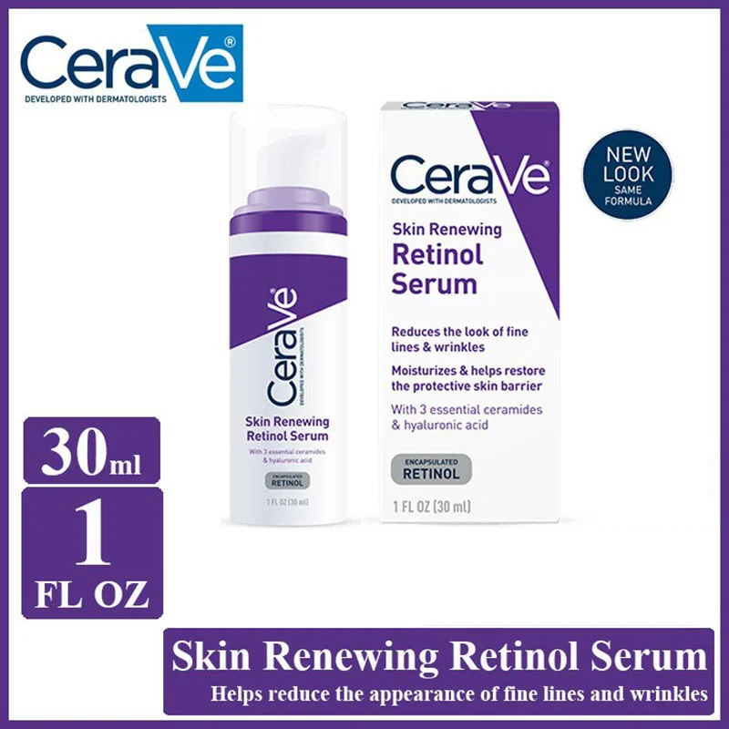 

CeraVe Renewing Retinol Serum Anti-aging Face Cream Essence for Smoothing Fine Lines and Wrinkles Retinol Hyaluronic Acid 30ml