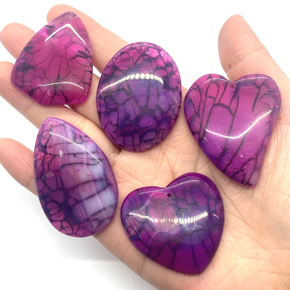 

5pcs Drop Shape Agate Pendant Natural Stone Necklace For Jewelry Making DIY Charm Necklace Earrings Accessories Supplies