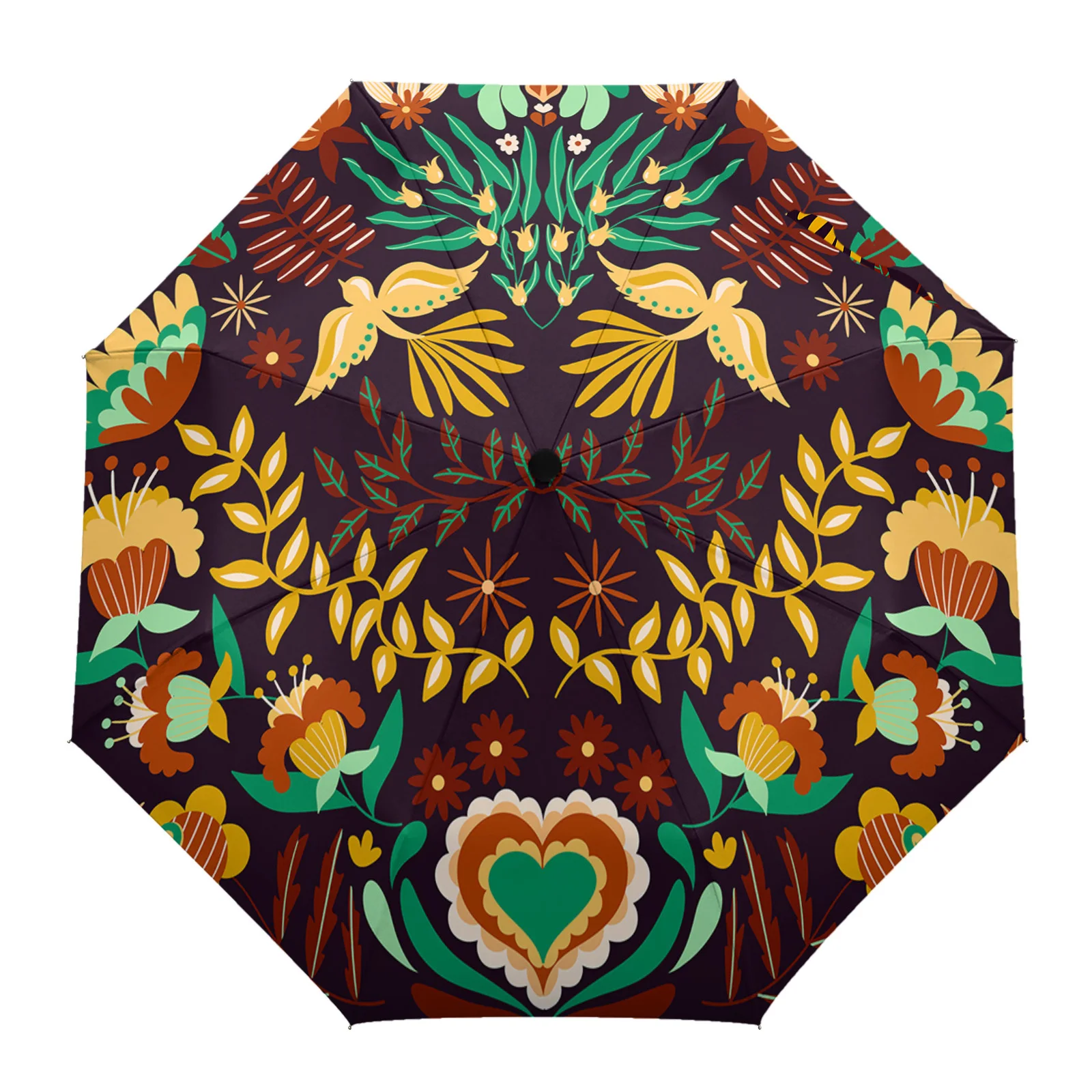 

Mexico Bird Sunflower Umbrellas Automatic Folding Umbrella Rain Umbrella for Adults Kids Eight Strands Sun Umbrellas