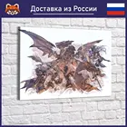 Картина League Of Legends - Горный Дракон красочная Картина на холсте, современный домашний декор комнаты