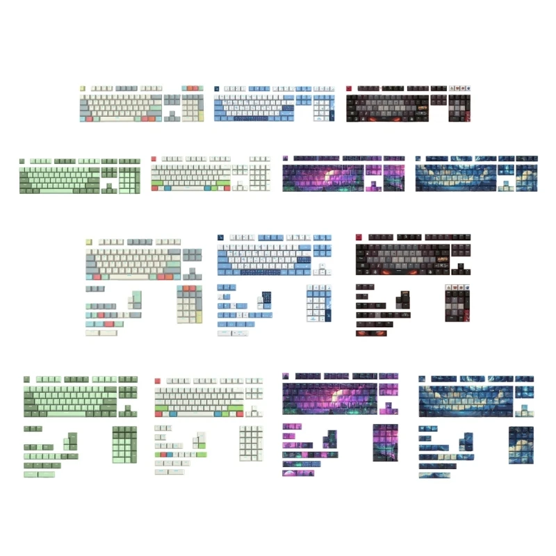 

Толстые колпачки для клавиш из ПБТ, двухцветные колпачки для клавиш с литьевой подсветкой CherryProfile Mechanical